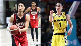 高雄鋼鐵人林書豪（左）、新北國王林書緯（右﹚。（圖／記者劉彥池攝、新北國王提供）