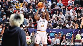 ▲T1明星賽三分球大賽，桃園永豐雲豹洋將霍華德首輪投進14分無緣晉級。（圖／記者劉彥池攝影）