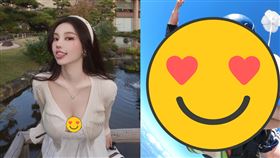 ▲黃琳被肌肉教練「後背式交疊」擁抱，加上她的吐舌甜笑讓粉絲直接暴動。（圖／翻攝自黃琳IG）