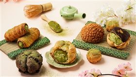 beard papa’s日式抹茶全品項。（圖／品牌業者提供）