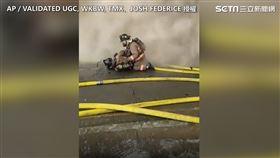 紐約水牛城火警「1消防員殉職」！同袍當場淚崩　市長下令「降半旗」，圖／AP／VALIDATED UGC, WKBW, TMX, JOSH FEDERICE授權