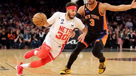 ▲柯瑞弟（Seth Curry）本場僅繳出10分，籃網全隊手感也不如尼克，終場24分差輸球。（圖／路透社／達志影像）