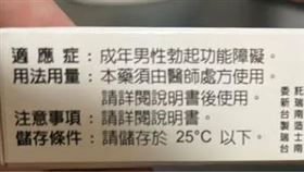 原PO意外在男友櫃子中找到一盒壯陽藥。（圖／翻攝自Dcard）