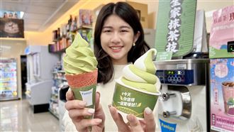 「全家」春日抹茶霜淇淋睽違兩年再度回歸。（圖／超商業者提供）