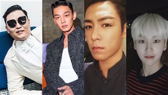 PSY、劉亞仁、TOP、鄭鎰勳（圖／翻攝自 IG）