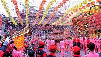 ▲前年往鹿港天后宮刈火進香的現場盛況。（圖／翻攝自桃園龍德宮臉書專頁）