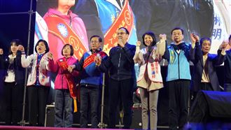 朱立倫助選林明溱。(圖/翻攝自林明溱臉書)