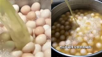 中國女稱「童子尿煮蛋吃」防中暑！曝像臭豆腐：聞起來臭吃起來很香。（圖／翻攝自白鹿視頻微博）