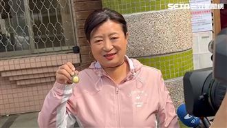 南投立委補選，蔡培慧到投票所投票。（圖／翻攝畫面）