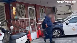 田山盛國為了潑尿事件前往民有派出所說明。（圖／翻攝畫面）