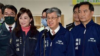 行政院長陳建仁5日視察「南台科大宿舍改善情形。（圖／行政院提供)