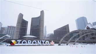 加拿大多倫多已連續多日降下大雪（圖／美聯社／達志影像）