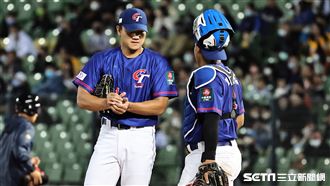 ▲世界棒球經典賽官辦熱身賽，台灣隊先發投手江少慶。（圖／記者劉彥池攝影）