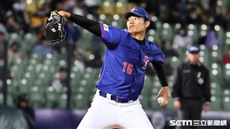 ▲世界棒球經典賽官辦熱身賽，台灣隊投手王維中。（圖／記者劉彥池攝影）