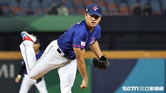 ▲世界棒球經典賽官辦熱身賽，台灣隊投手江少慶。（圖／記者劉彥池攝影）