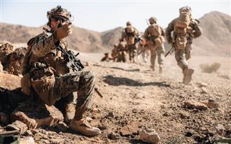 美國近日在29棕櫚陸戰隊基地演訓，未來2年將不斷進行操演。（圖／翻攝自facebook.com/3dMarineDivision）