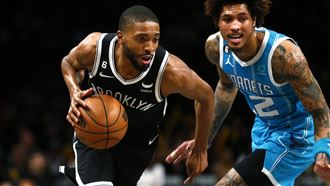 ▲太陽棄將布里吉斯（Mikal Bridges）半場9投9中攻下21分。（圖／美聯社／達志影像）