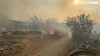 彰化八卦山岸頭巷公墓火警。（圖／翻攝畫面）