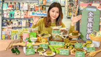 全家自3/7起於實體店舖推出抹茶風味烘焙品、甜點。（圖／超商業者提供）