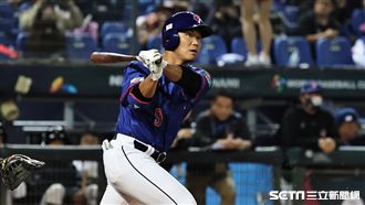 ▲世界棒球經典賽官辦熱身賽，台灣隊外野手王柏融。（圖／記者劉彥池攝影）