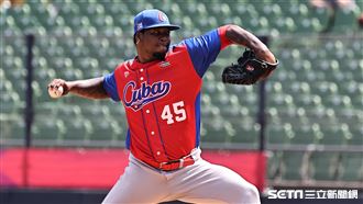 ▲世界棒球經典賽官辦熱身賽，古巴隊投手羅梅洛（Miguel Romero) 。（圖／記者劉彥池攝影）