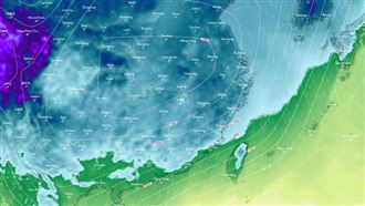 恐比冷氣團還凶　9℃「連凍3天」時間曝光（圖／翻攝自台灣颱風論壇｜天氣特急）