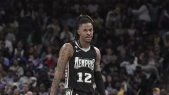 ▲灰熊隊莫蘭特（Ja Morant）IG直播亮槍，恐違反當地法律。（圖／美聯社／達志影像）