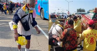 小腿萎縮！勇腳伯追白沙屯媽祖「鑾轎急轉90度賜福」　14歲被絞斷手指，圖／翻攝自臉書「白沙屯媽祖全球徒步聯誼會」