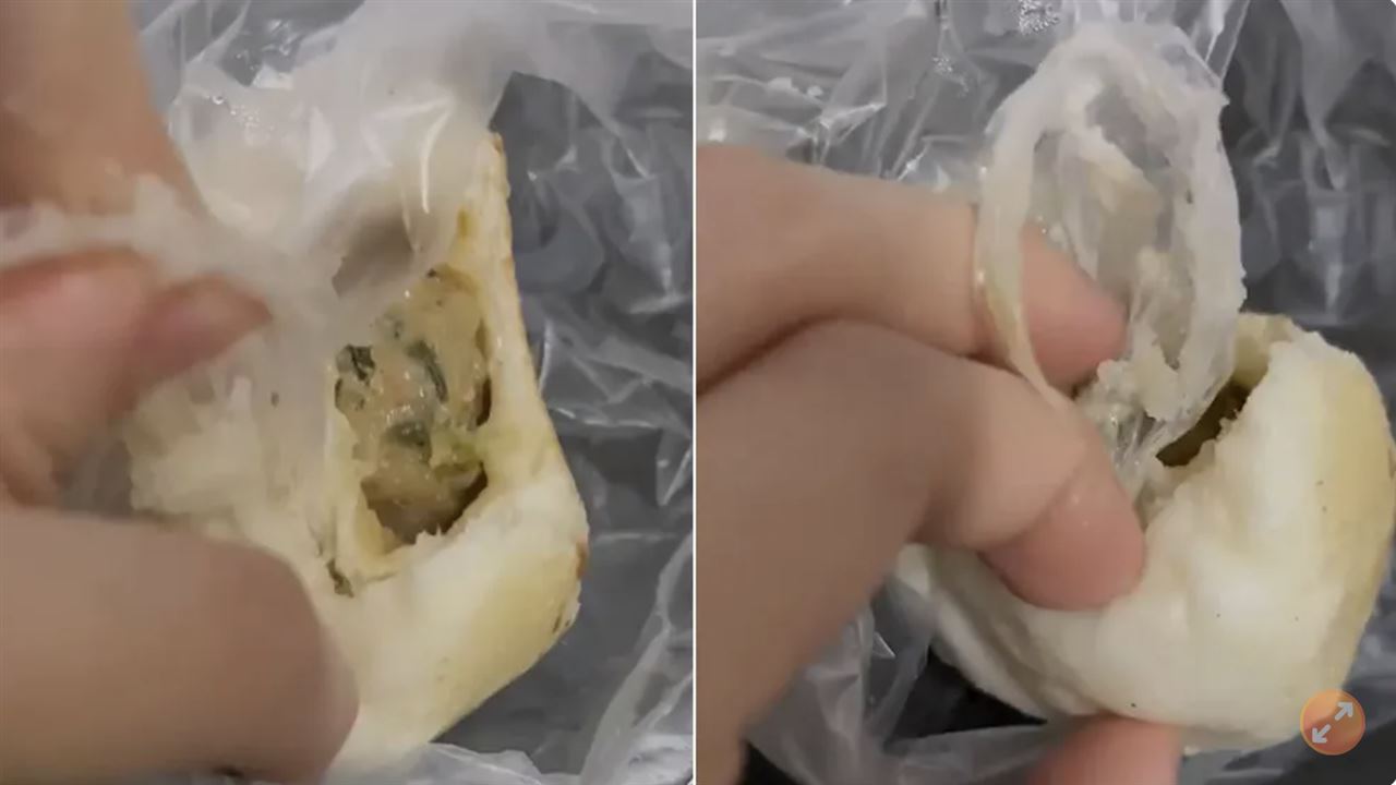 肉包麵皮拉出這條！他傻眼：最可怕的包子