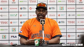 ▲世界棒球經典賽，荷蘭隊總教練梅倫斯（Hensley Meulens）。（圖／記者劉彥池攝影）