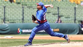 ▲世界棒球經典賽，古巴隊先發投手羅德里奎茲（Yariel Rodriguez）。（圖／記者劉彥池攝影）