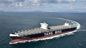 陽明海運購新船 服務亞歐航線陽明海運24日在日本今治造船株式會社造船廠舉行新船承明輪、景明輪命名和交船典禮，這兩艘大型貨櫃輪明年2月交付陽明海運，並服務於亞歐航線。（陽明海運提供）中央社記者韋樞傳真　107年12月24日