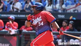 ▲世界棒球經典賽A組預賽古巴對巴拿馬，古巴隊德斯派耶（Alfredo Despaigne）打回球隊第1分。（圖／記者劉彥池攝影）