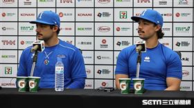 世界棒球經典賽A組預賽義大利對巴拿馬，義大利佛萊契兄弟檔出席賽前記者會。(圖／記者劉彥池攝影)