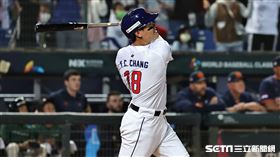 ▲世界棒球經典賽A組預賽，台灣對荷蘭，台灣隊張育成2局下轟滿貫全壘打，台灣以5：1領先。（圖／記者劉彥池攝影）