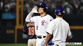台灣內野手張育成榮獲A組預賽MVP。（圖／記者劉彥池攝影）