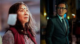 楊紫瓊和關繼威搶小金人。（圖／台北双喜提供）