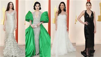 奧斯卡紅毯／范冰冰禮服包不住傲人春光