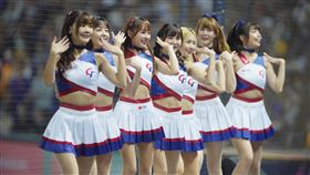 經典賽預賽台中開打  經典女孩為台灣隊加油世界棒球經典賽A組預賽8日起在台中洲際棒球場開打，台灣隊晚間首戰交手巴拿馬隊，啦啦隊「經典女孩」在場邊賣力為選手們加油。中央社記者徐肇昌攝  112年3月8日