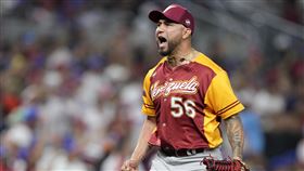 ▲前大聯盟布拉喬（Silvino Bracho）僅用16球連續解決6名打者，委內瑞拉險勝。（圖／美聯社／達志影像）