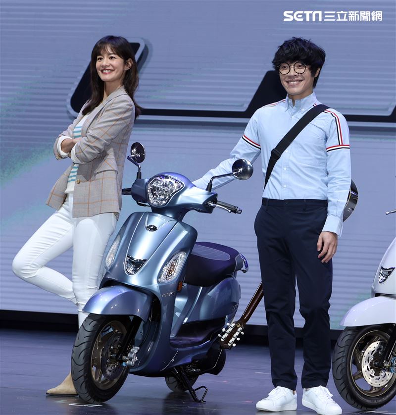 盧廣仲、Janet出席機車品牌發表會。（記者邱榮吉/攝影）