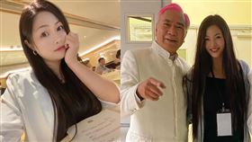 港星李龍基（左）和小36歲女友Chris（中）。（圖／翻攝自chrisart1017 IG）