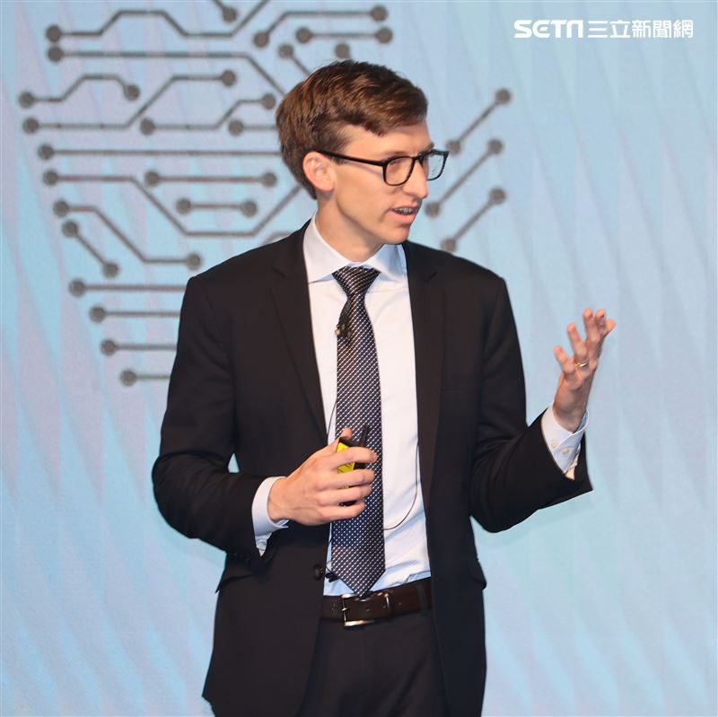 「晶片戰爭」作者Chris Miller。（記者邱榮吉/攝影）