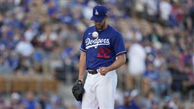 ▲柯蕭（Clayton Kershaw）熱身賽4.1局挨2轟。（圖／美聯社／達志影像）