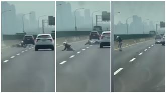 重機遭逼車慘摔？網怒「蓄意殺人」影片曝