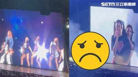 ▲對於舞美煙霧，jisoo和jennie還直接抬手驅煙。（圖／記者楊雅芸攝影）