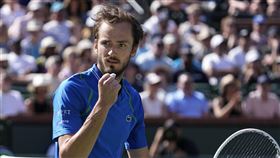 ▲俄羅斯梅迪維夫（Daniil Medvedev）擊敗美國提亞佛（Frances Tiafoe），生涯首次闖進印地安泉男單決賽。（圖／美聯社／達志影像）