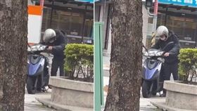 機車怎麼發不動？男子停路旁「狂踩中柱」網看傻：超天兵（圖／翻攝重機車友各區路況天氣、資訊分享中心）
