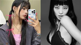 Minji（左）和Jennie（右）。（圖／翻攝自NewJeans、Jennie IG）