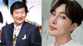 金基秀（右）模仿鄭明析（左）挨轟。（圖／翻攝自臉書、IG）